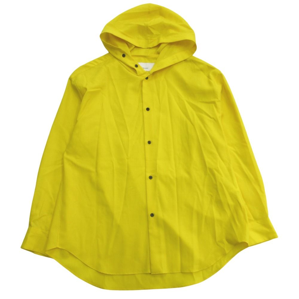 良品 OVERCOAT オーバーコート 24ss Hooded Wool Shirt フーデッド ウール シャツ カットソー パーカー サイズM1 黄 イエロー メンズ 古着 中古 USED 良品 OVERCOAT オーバーコート 24ss Hooded Wool Shirt フーデッド