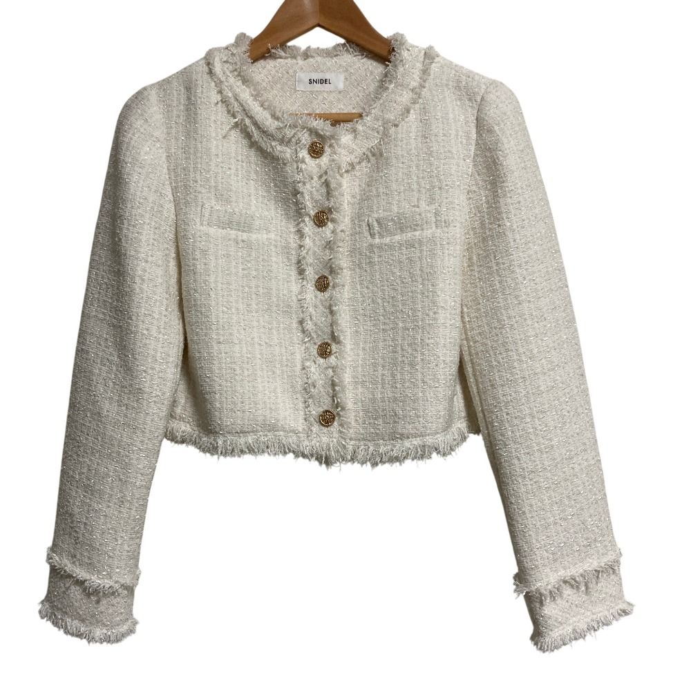美品 25AW SNIDEL スナイデル ツイードジャケット SWFJ254155 サイズ0 
