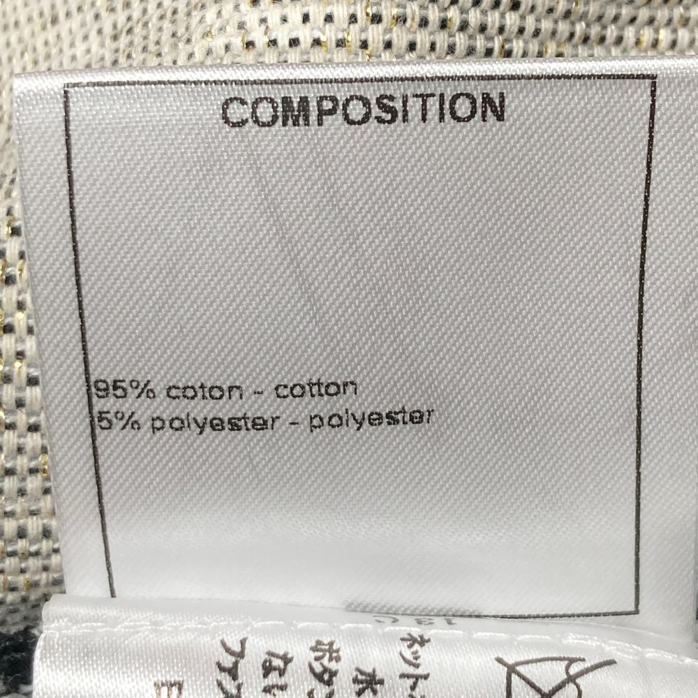 美品 CHANEL シャネル パイル地 ココマーク ポンチョ コート P53512 サイズ34/36 ブラック グレー レディース 古着 中古 USED