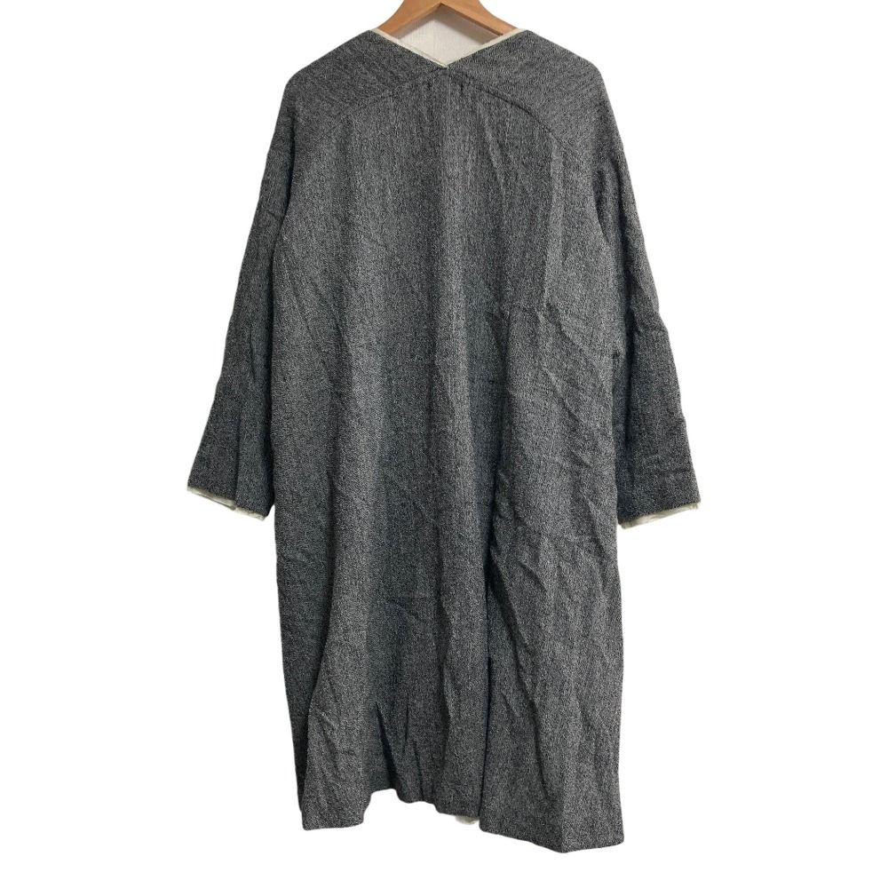 美品 pas de calais パドカレ ウールヘアライン ノーカラーコート
