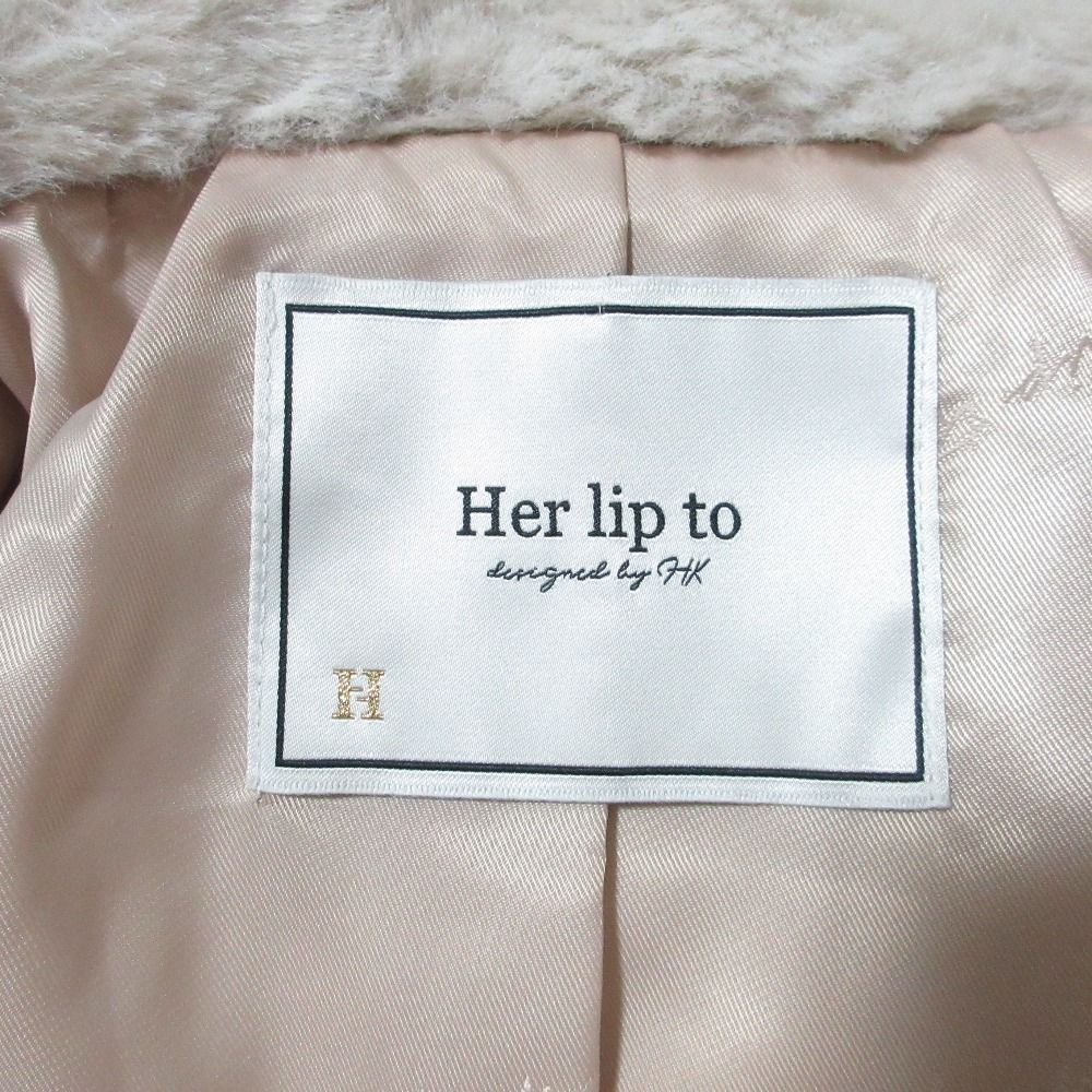 新品同様 Her lip to ハーリップトゥ Winter Love Faux Fur Coat