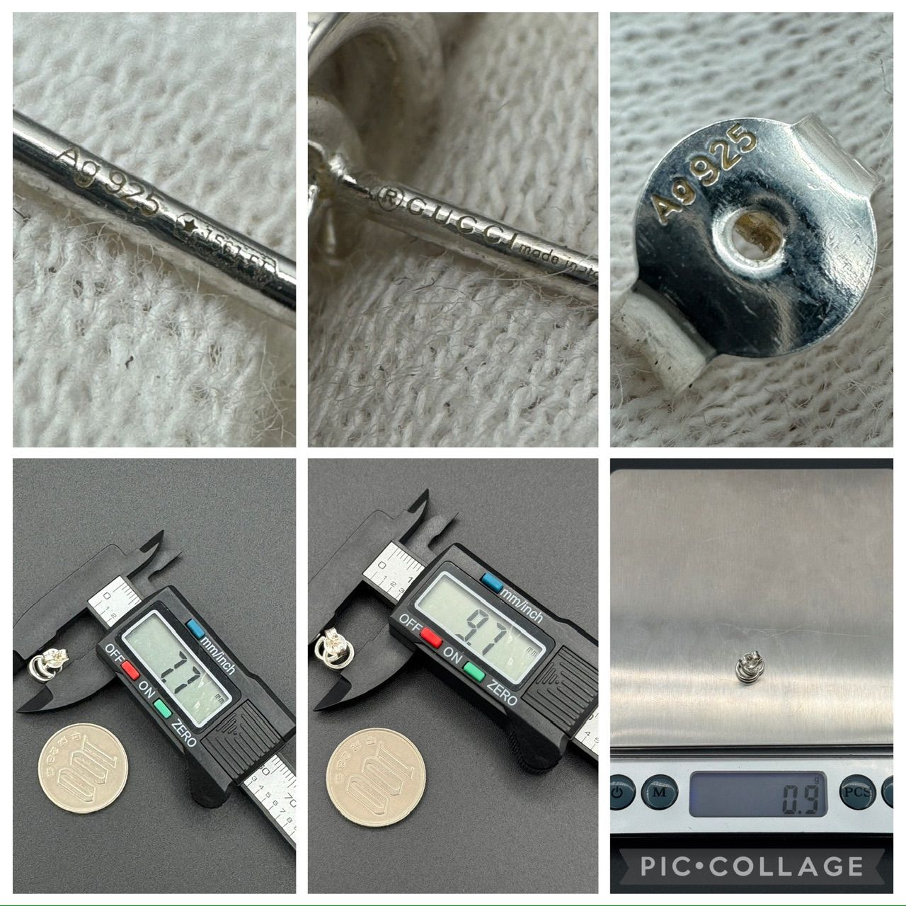 GUCCI マーモント ダブルG スタッズ 片耳 ピアス 7-12b-32 - メルカリ