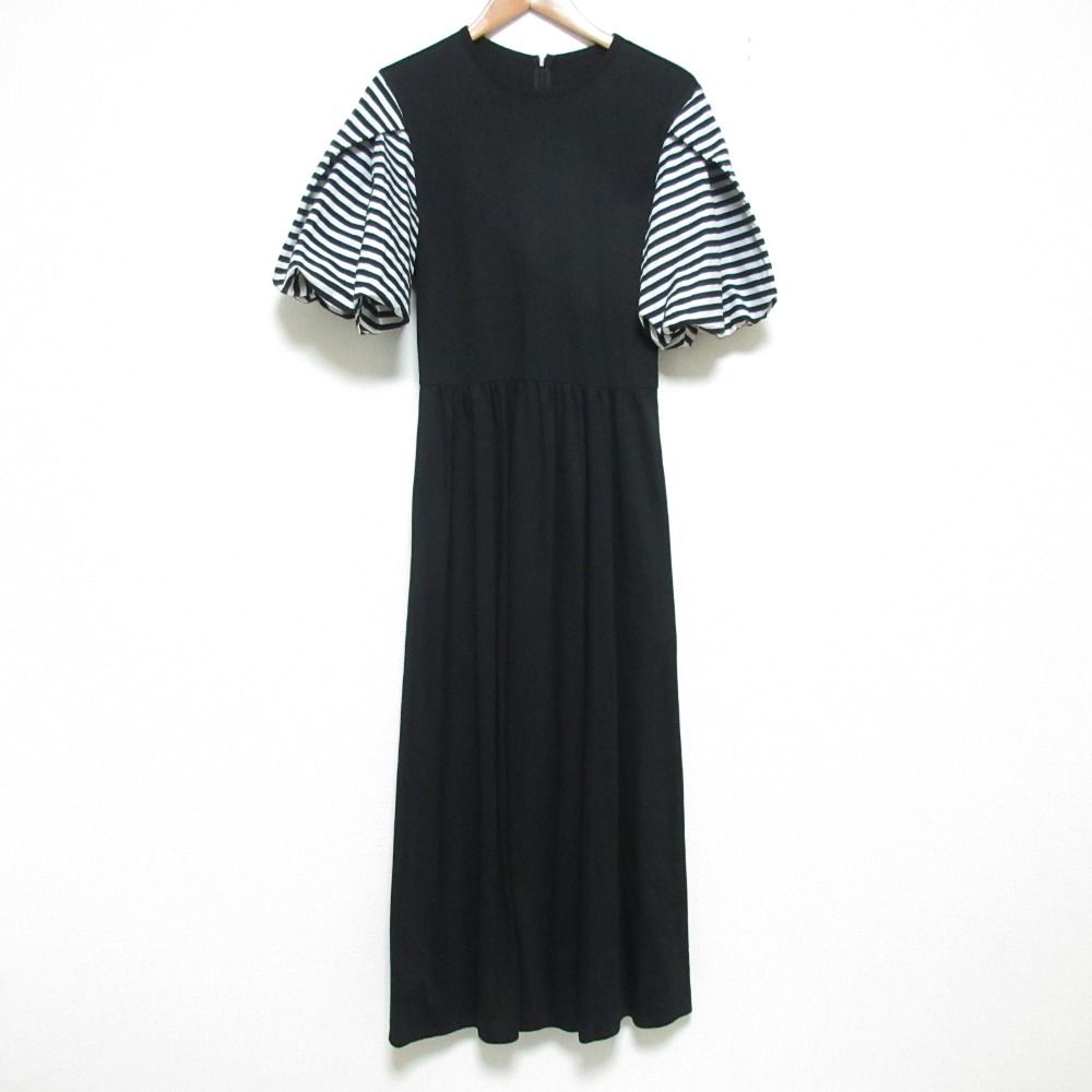 美品 BORDERS at BALCONY ボーダーズアットバルコニー PUFF SLEEVE TEE