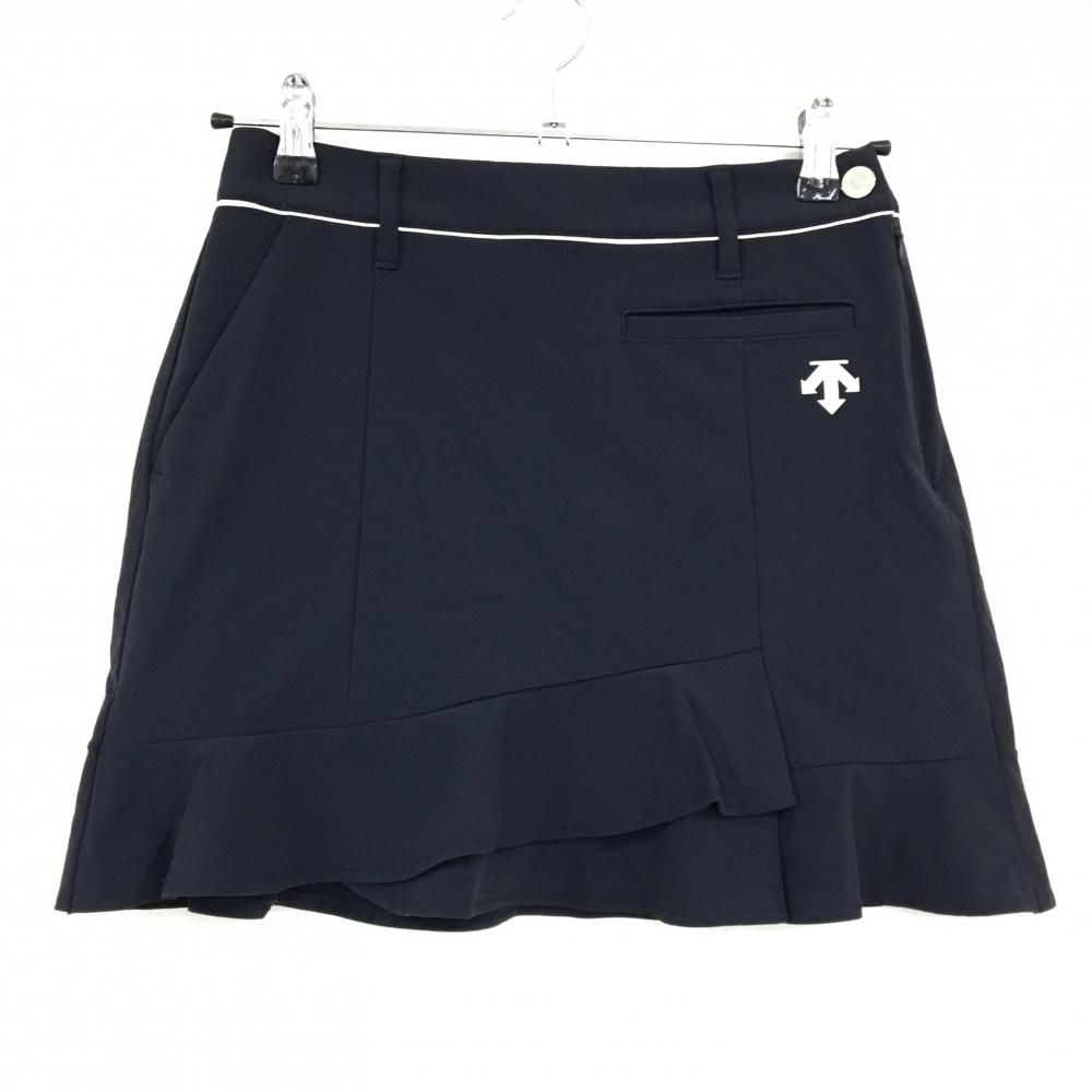 美品】デサントゴルフ スカート 黒×白 裾フレア 中田英寿 レディース
