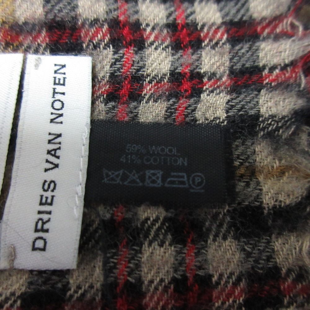 美品 DRIES VAN NOTEN ドリスヴァンノッテン ウールコットン チェック