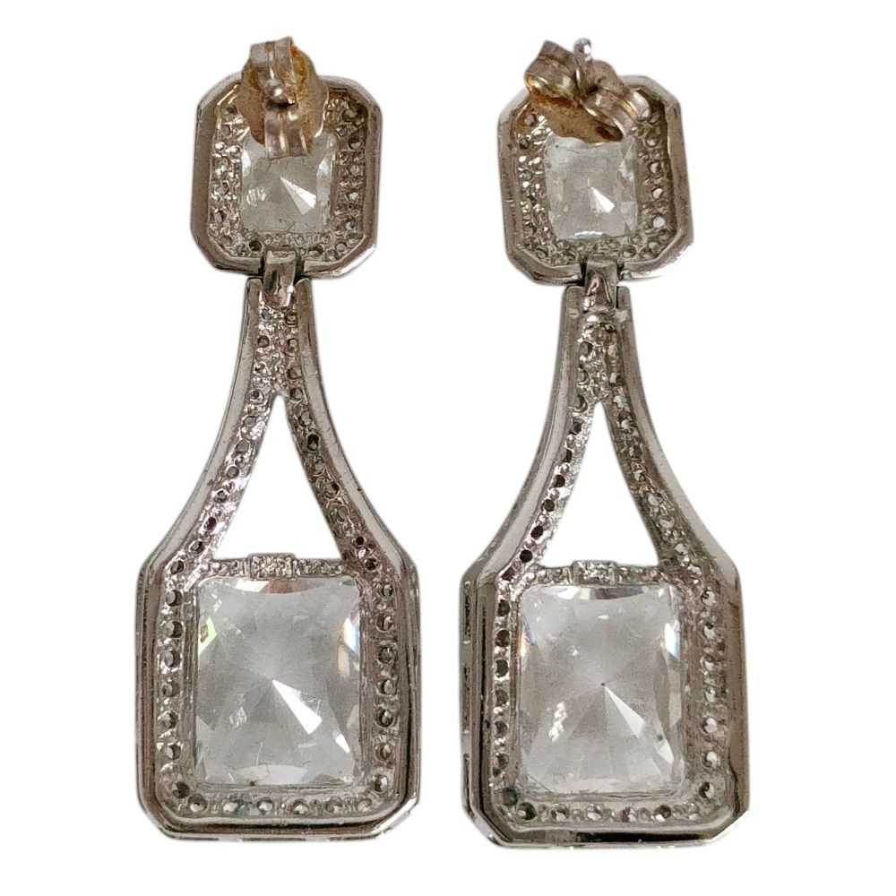 美品 SWAROVSKI スワロフスキー 925 ラインストーン ビジュー スタッド 