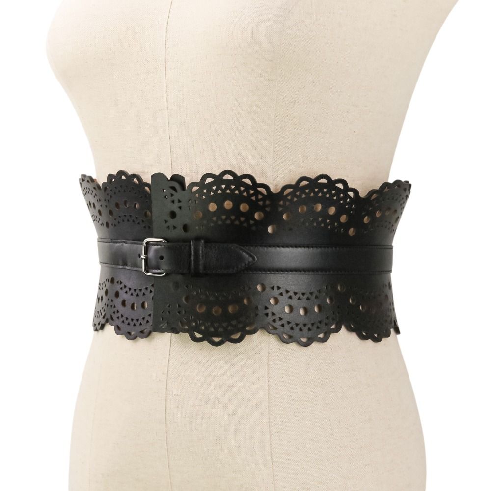 美品 ALAIA アライア VIENNE ヴィエンヌ カットワークレザー