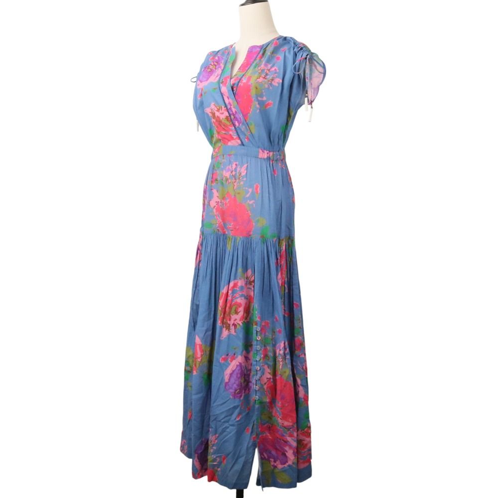 【美品】ヴェルニカ 花柄 カシュクール ロングワンピース 未使用 Velnica ヴェルニカ フラワープリント カシュクールロング