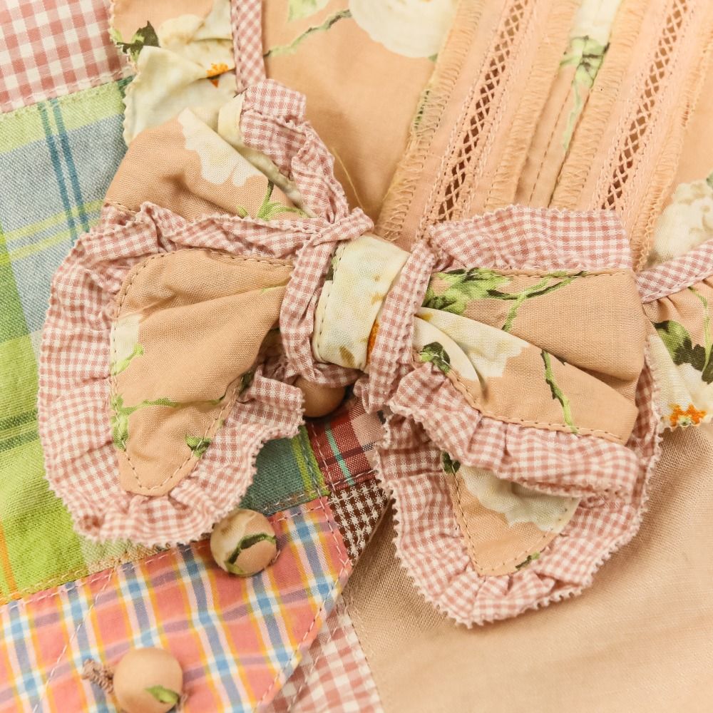 美品 PINK HOUSE ピンクハウス フラワープリント パッチワーク