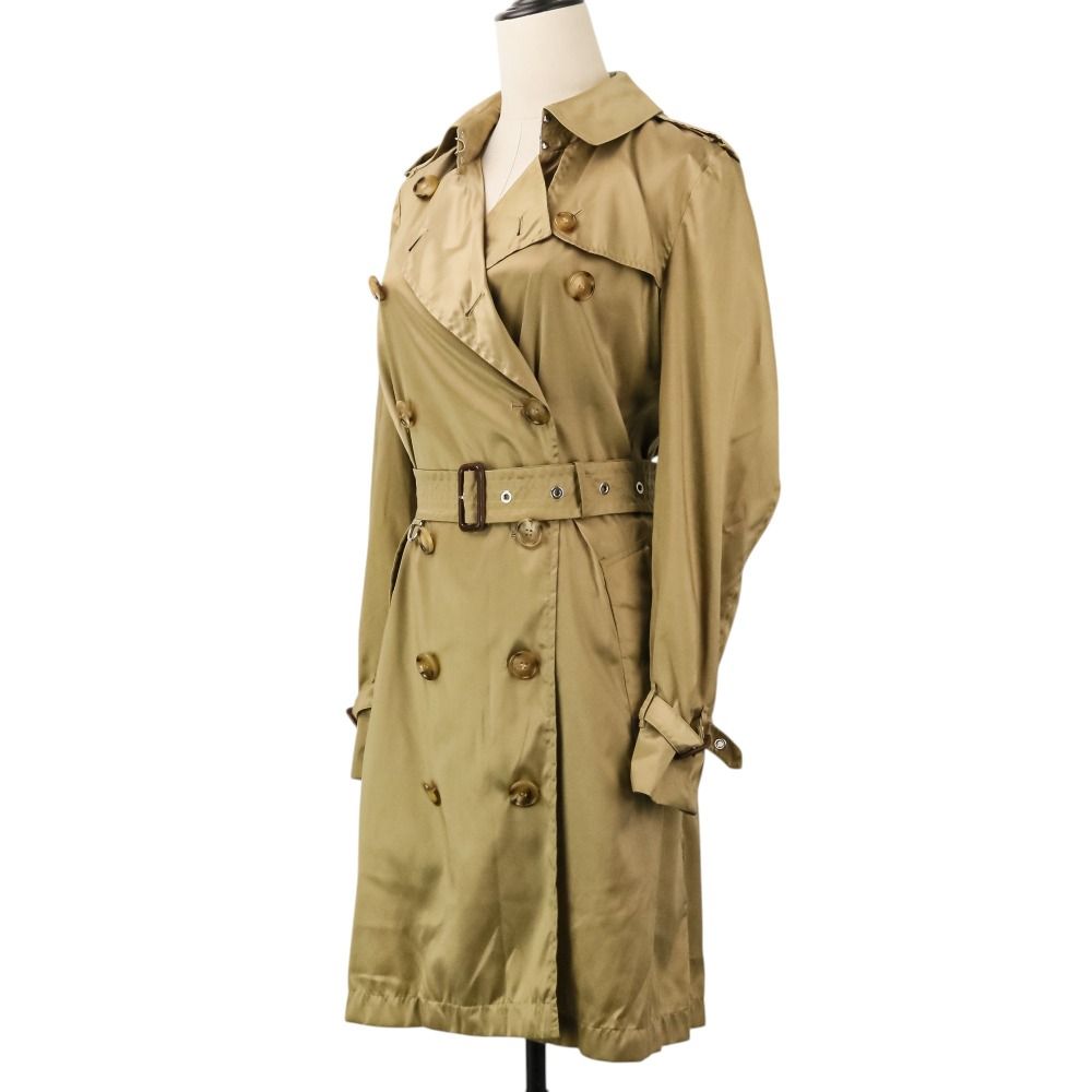 美品 BURBERRY バーバリー KENSINGTON ナイロン トレンチ コート UK8