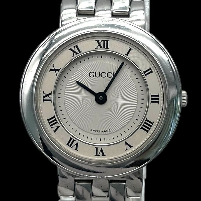 新品電池 稼働品 GUCCI グッチ 546P ローマン文字盤 レディース腕時計