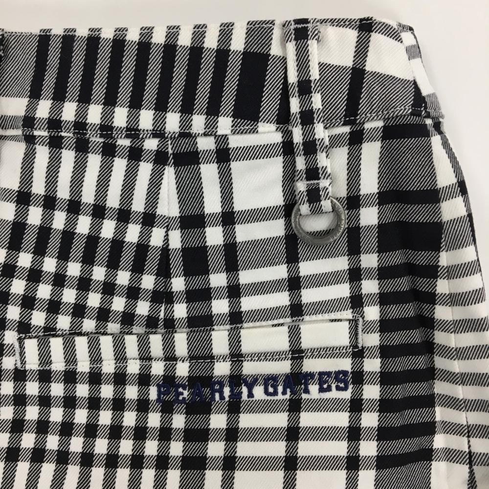 美品】パーリーゲイツ スカート 黒×白 チェック レディース 00(XS