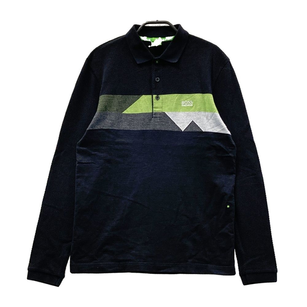 サイズ：S HUGO BOSS GREEN ヒューゴ ボス グリーン 長袖ポロシャツ