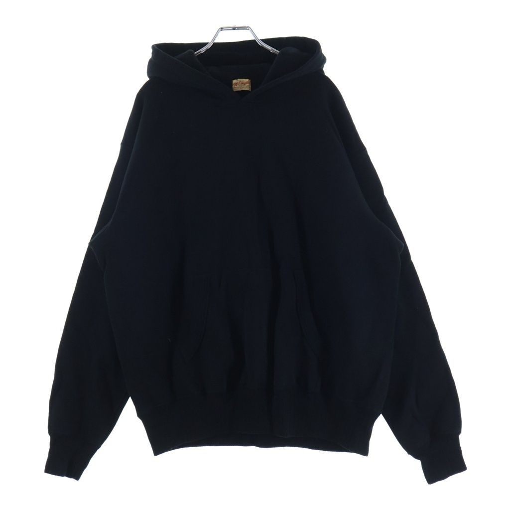 Whitesville ホワイツビル HEAVY SWEAT HOODED PARKA ヘビーフェイト リブ スウェット プルオーバーパーカー ブラック Whitesville (ホワイツビル) HEAVY SWEAT HOODED PARKA ヘビーフェイト