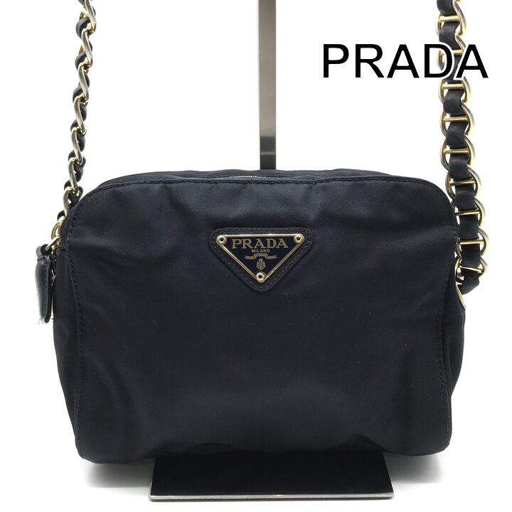 ✨超希少 PRADA チェーン リボン シルク ショルダーバッグ 白タグ