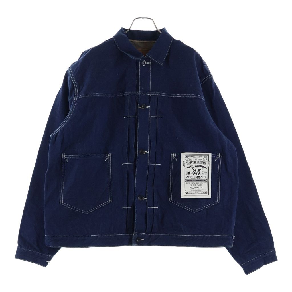 STUDIO D'ARTISAN (ステュディオダルチザン) 45th EARTH DENIM JACKET 45周年記念 フォックスコットン ダブルポケット アースデニム トラッカー ジャケット インディゴ SP-114