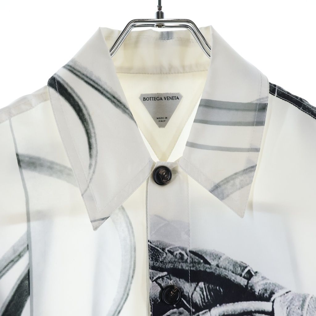 BOTTEGA VENETA (ボッテガヴェネタ) Letter Graphic Silk Shirt レター