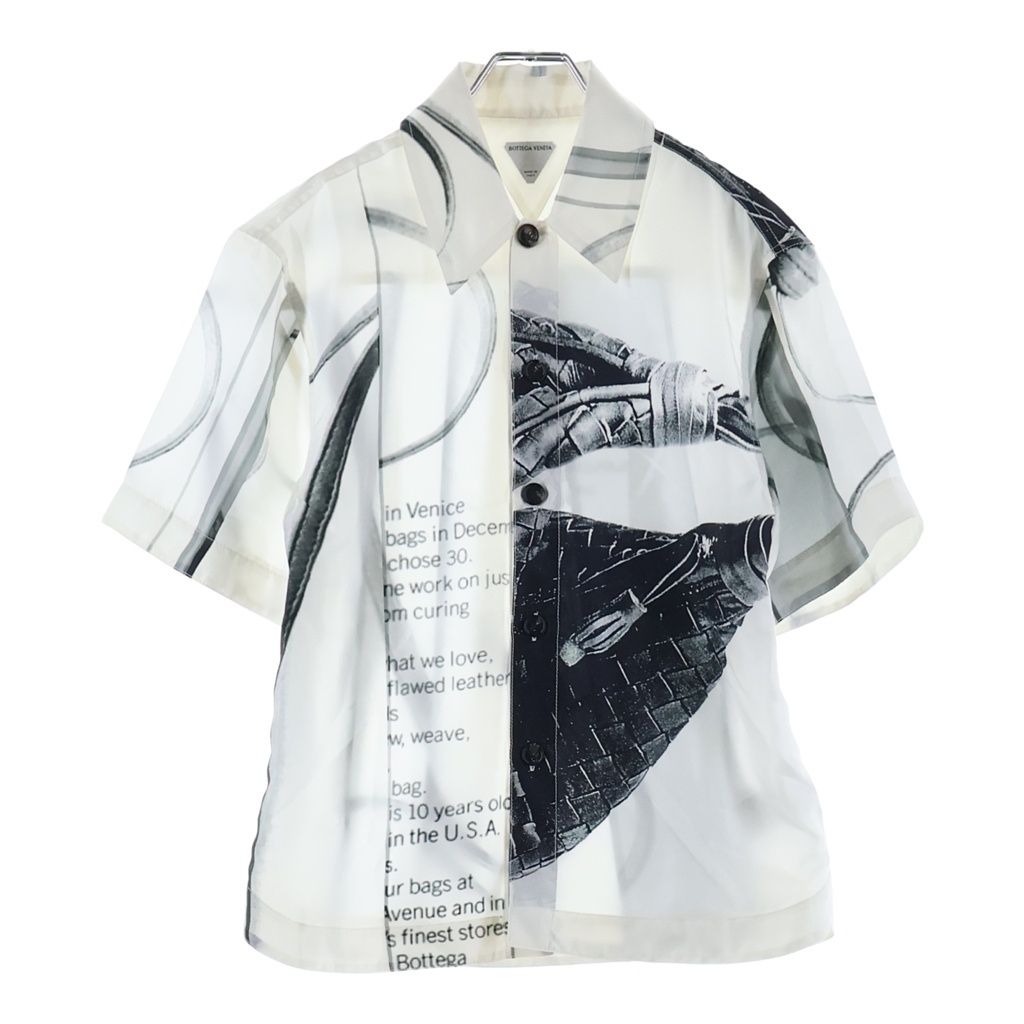 BOTTEGA VENETA (ボッテガヴェネタ) Letter Graphic Silk Shirt レター