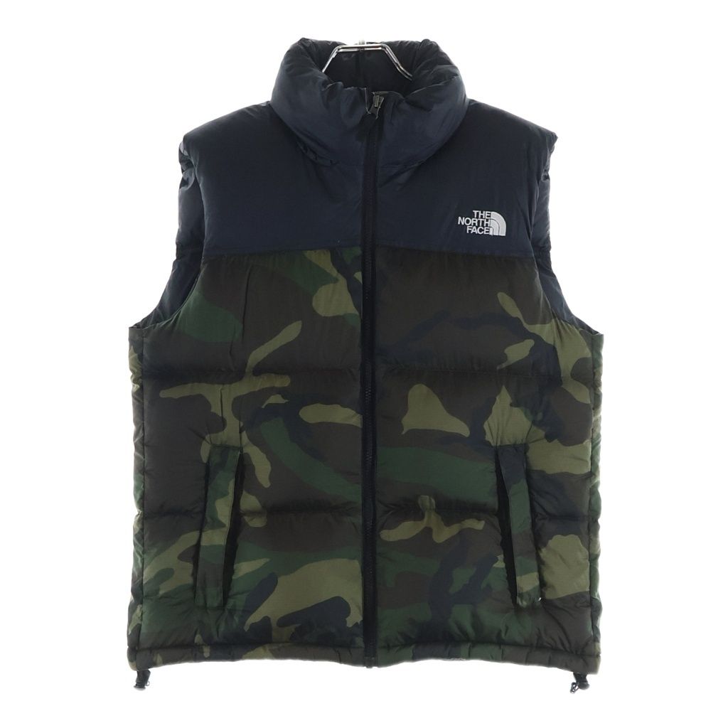 THE NORTH FACE (ザノースフェイス) NV NUPTSE VEST ヌプシ カモフラ ダウンベスト カーキ/ブラック ND91409