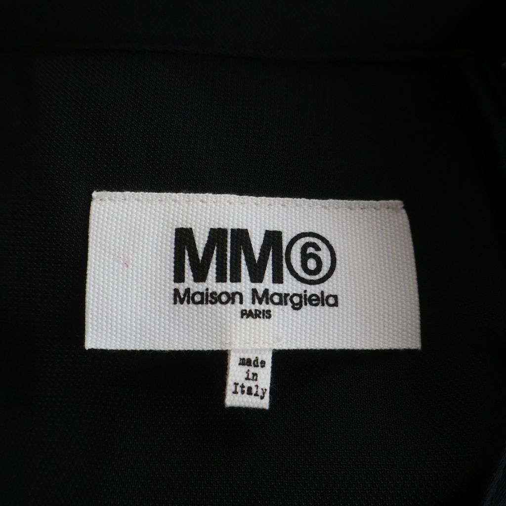 MM6 Maison Margiela (エムエムシックスメゾンマルジェラ) レーヨン バックジップ ドレープスカート レディース ブラック S32MA0317 S45399