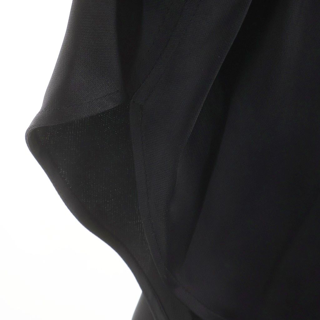 MM6 Maison Margiela (エムエムシックスメゾンマルジェラ) レーヨン バックジップ ドレープスカート レディース ブラック S32MA0317 S45399