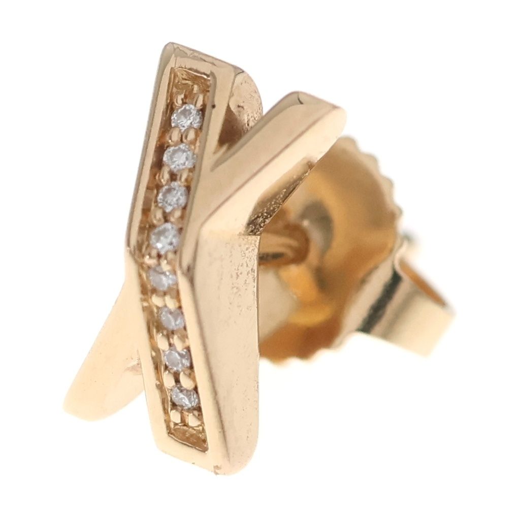 TIFFANY & Co. (ティファニー) ATLAS X DIAMOND EARRINGS アトラス X ダイヤモンド ピアス ピンクゴールド K18PG 片耳