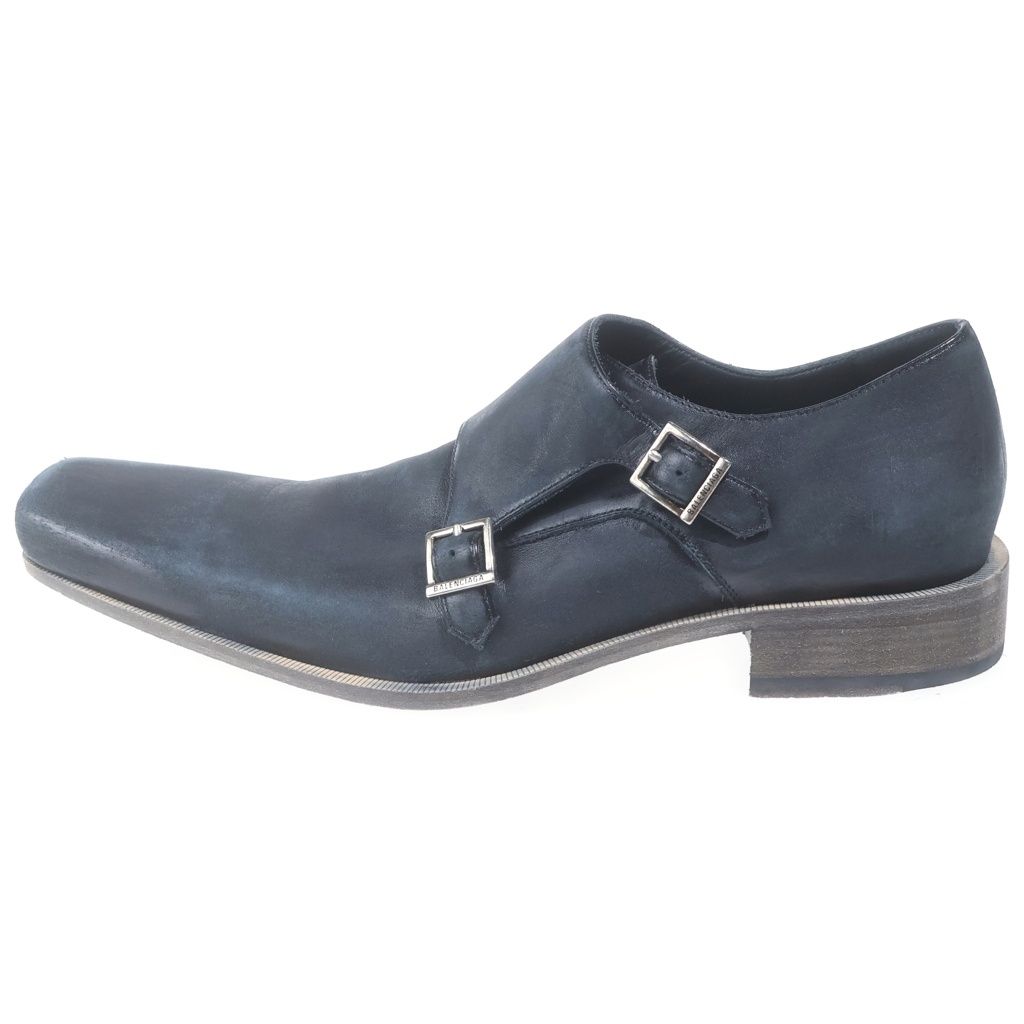 BALENCIAGA (バレンシアガ) Monsieur モンク ダービー カーフスキン レザー シューズ ブラック 844861WB7241081