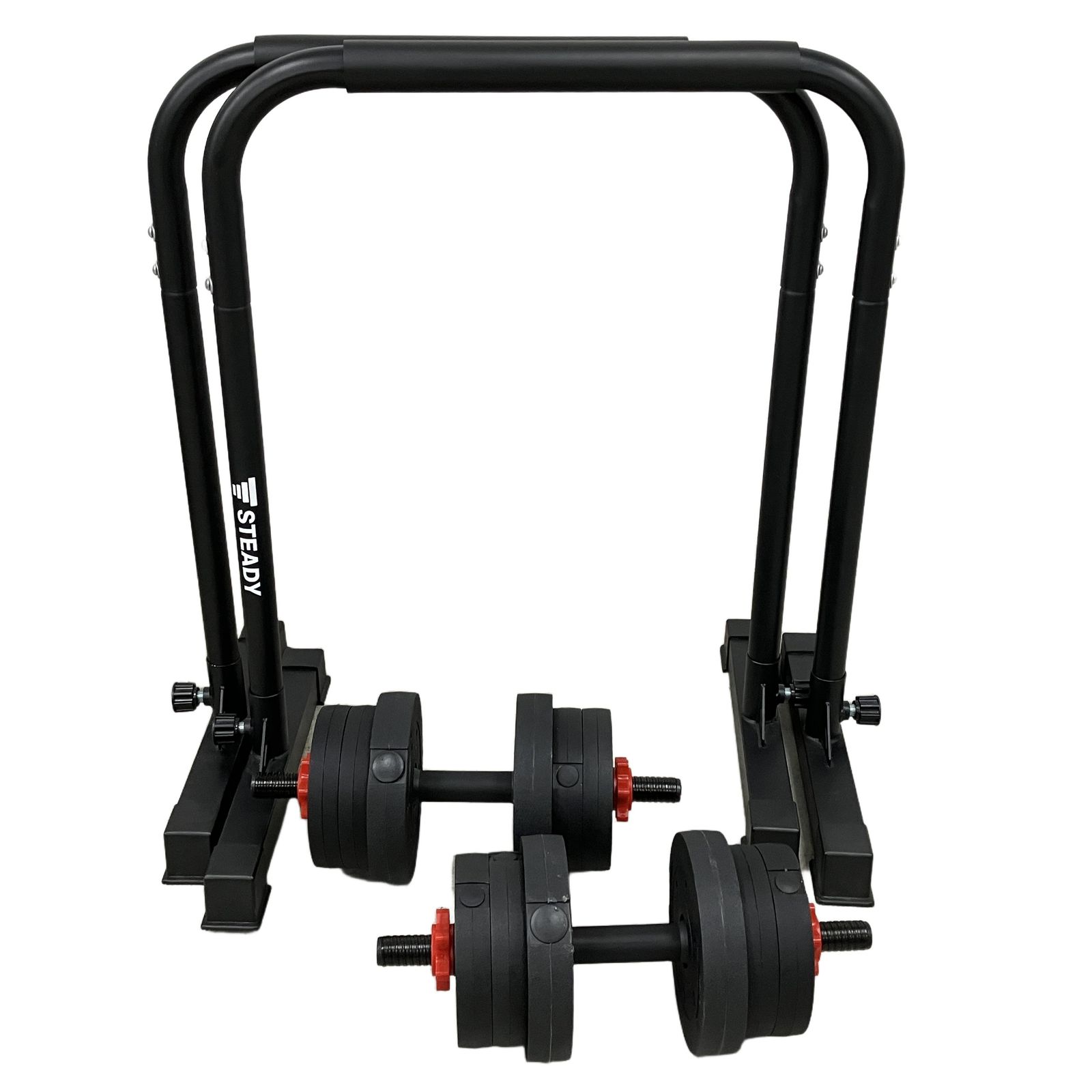 ダンベル 計40kg ダンベルセット STEADY ディップスタンド 筋トレ 中古