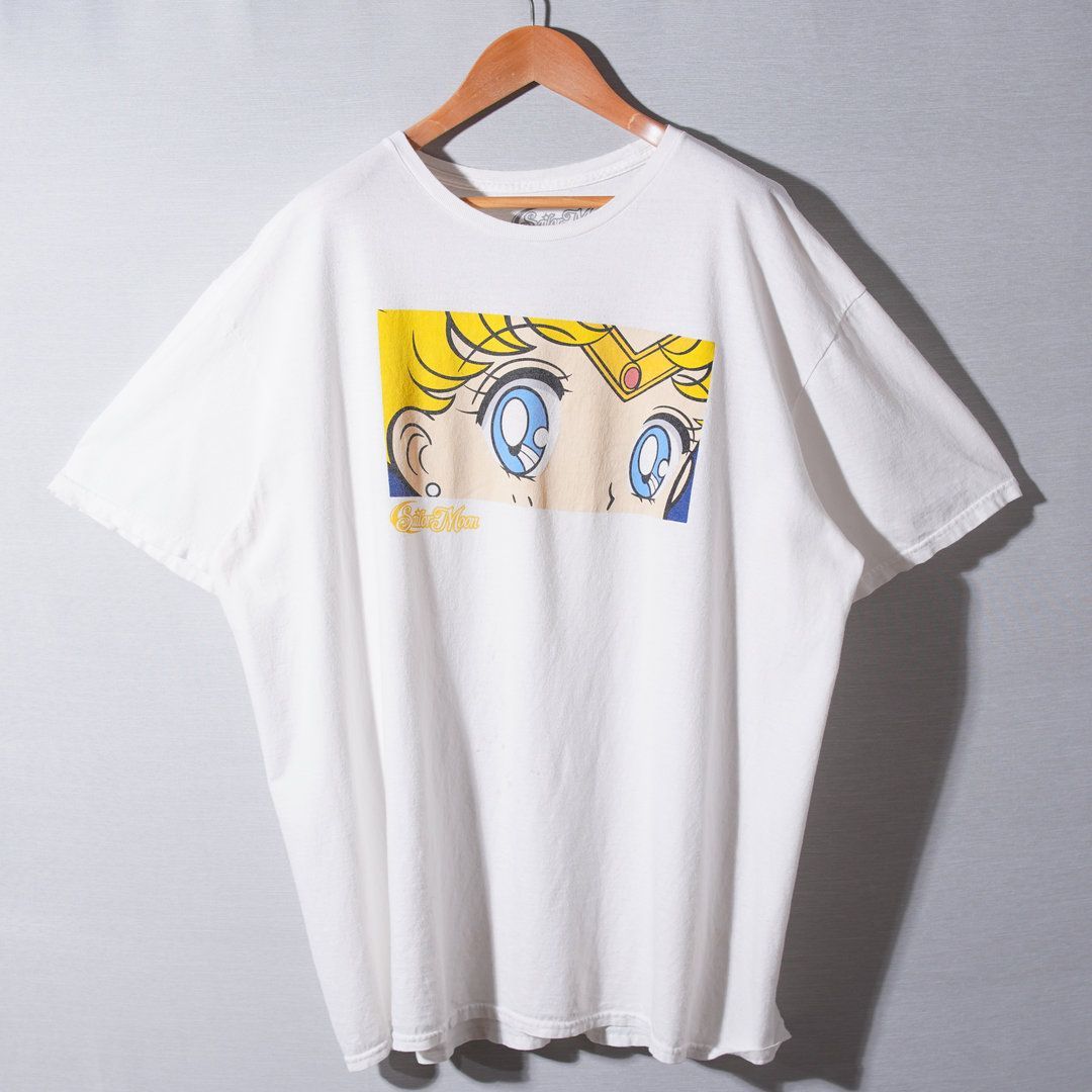 美少女戦士セーラームーン ヴィンテージ 古着 Tシャツ　y2k 美少女戦士 セーラームーン Sailor Moon Tシャツ XXL ホワイト 月野