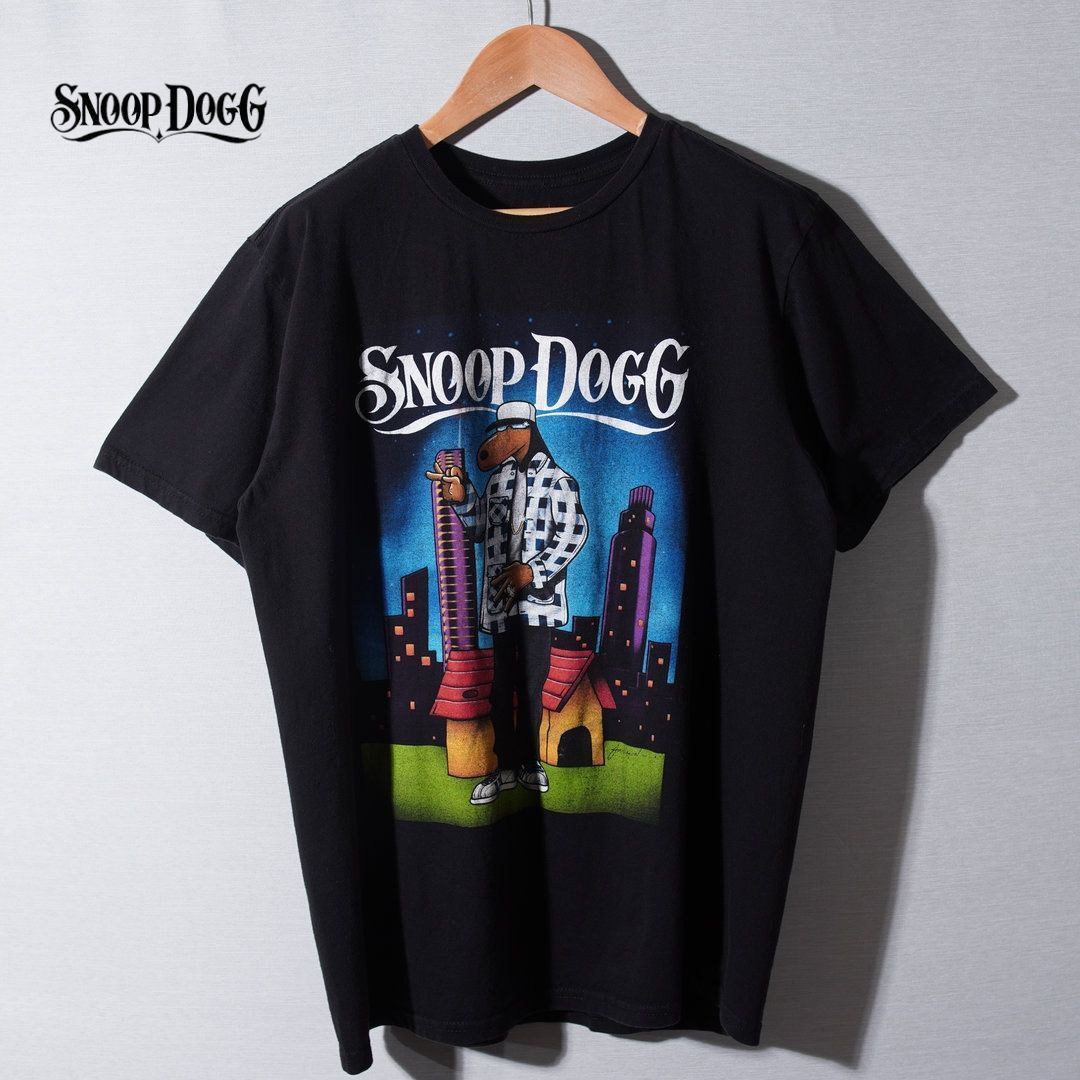 スヌープドッグ Snoop Dogg Tシャツ L ブラック ラップT ミュージックT