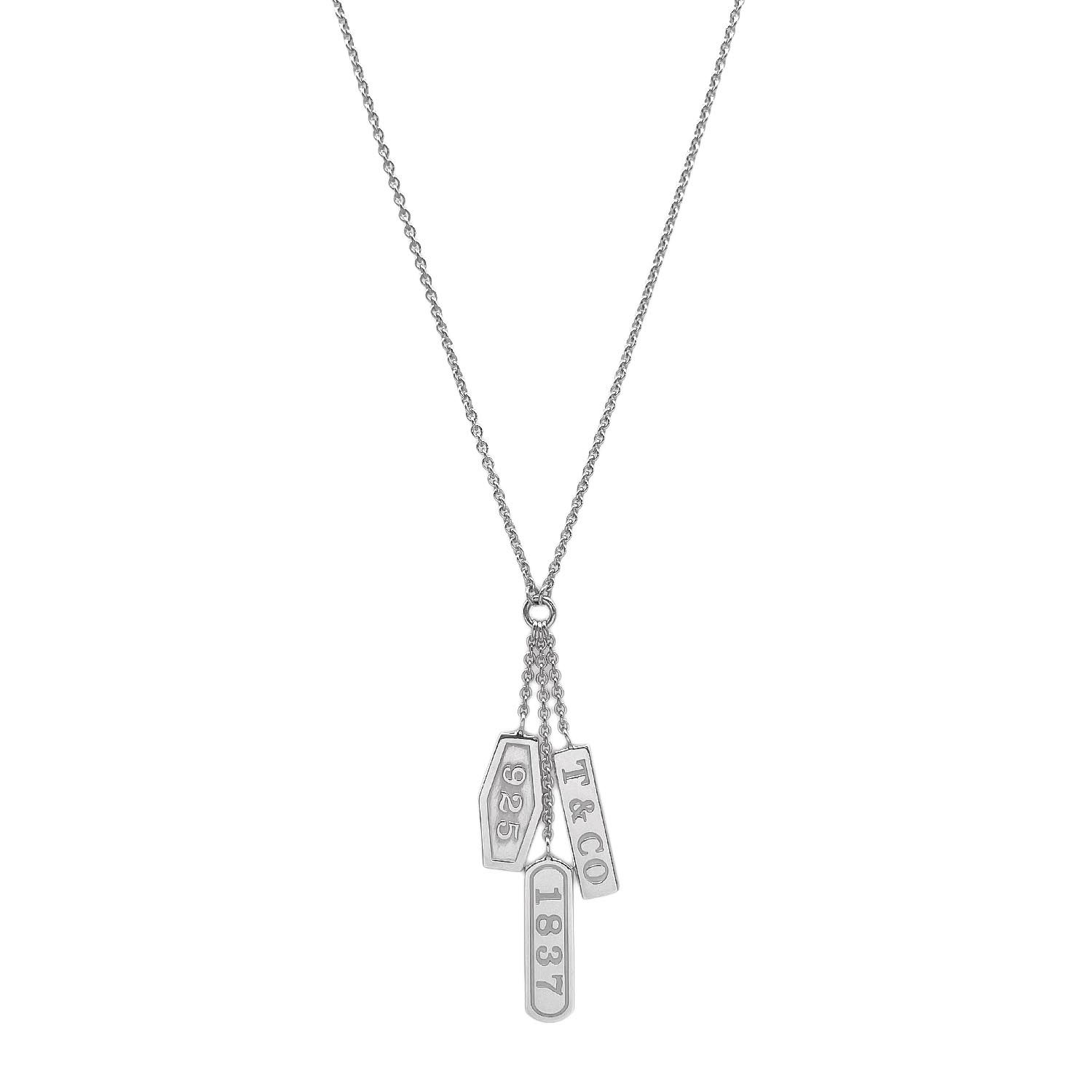 TIFFANY&Co. ティファニー 1837 エレメント プレート ネックレス ペンダント SV925 シルバー 新品仕上済 ユニセックス 【中古】