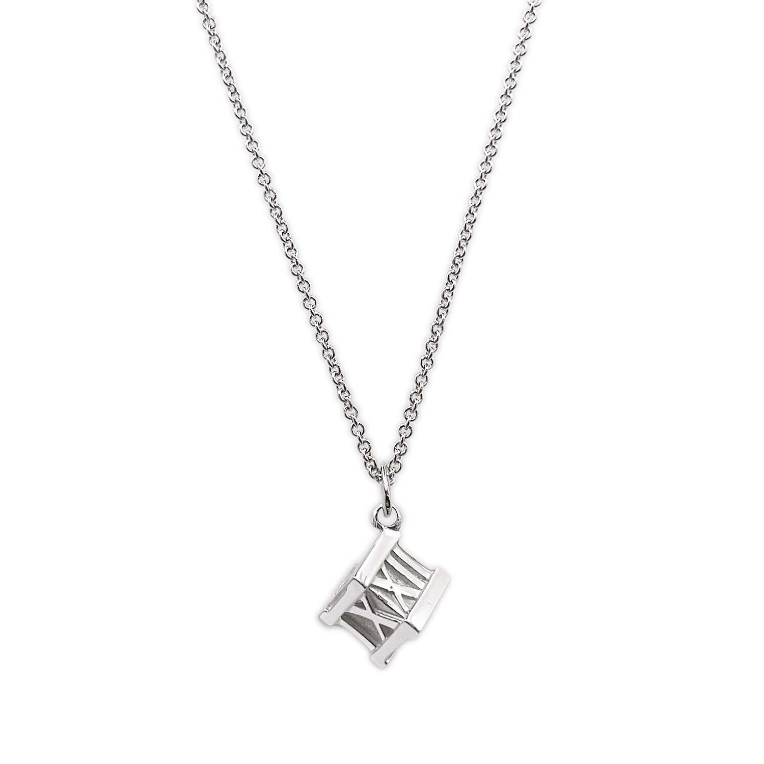 TIFFANY&Co. ティファニー アトラス キューブ ネックレス ペンダント SV925 シルバー 新品仕上済 レディース 【中古】