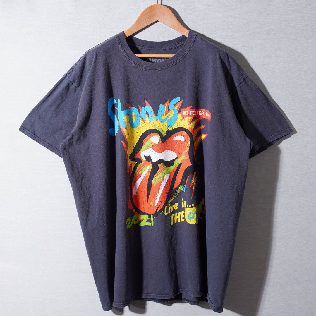 ローリングストーンズ Rolling Stones Tシャツ XL グレー 両面プリント