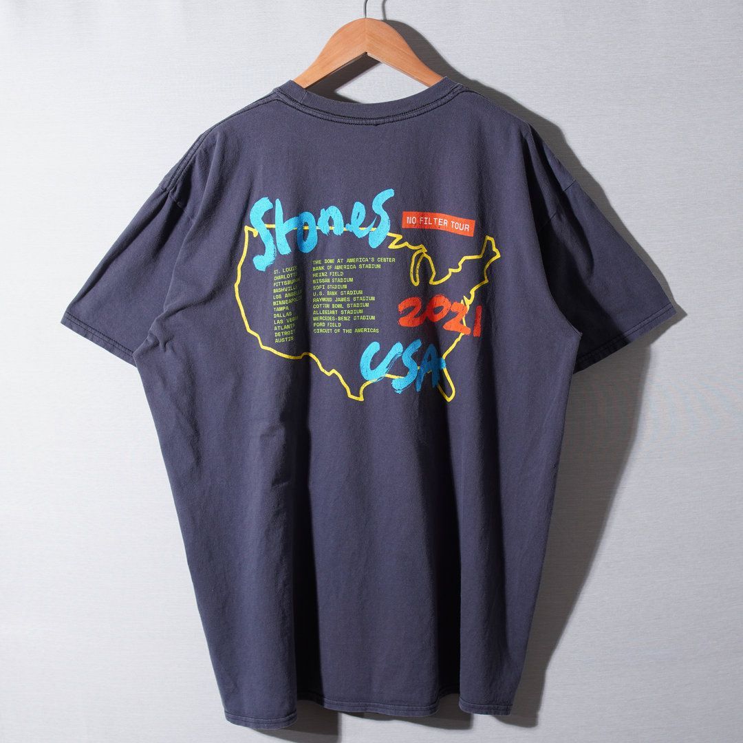 ローリングストーンズ Rolling Stones Tシャツ XL グレー 両面プリント