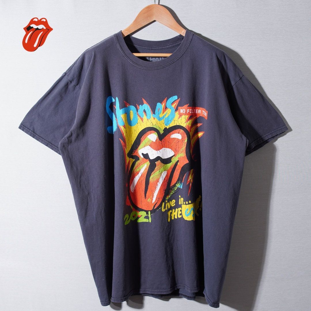 ローリングストーンズ Rolling Stones Tシャツ XL グレー 両面プリント