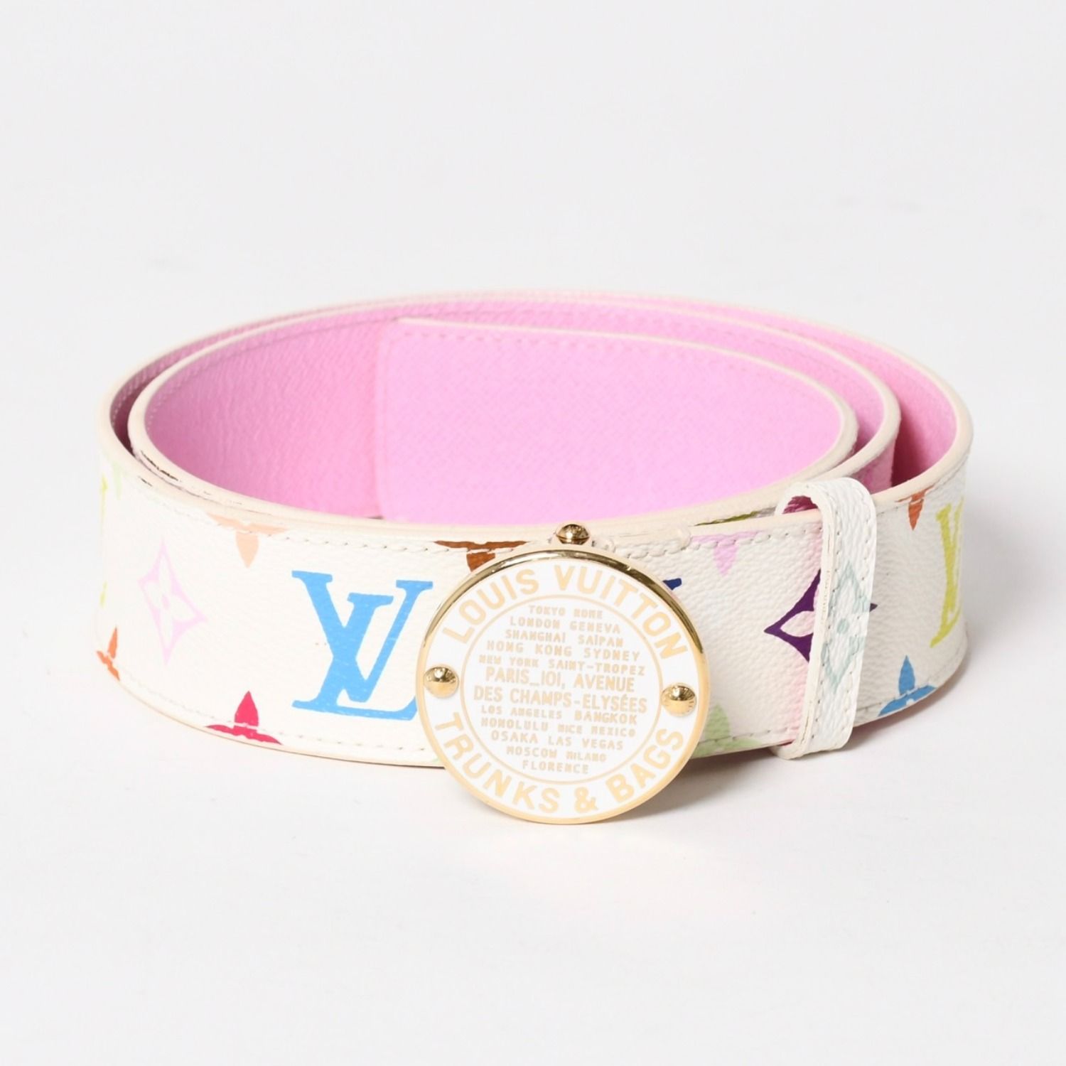 LOUIS VUITTON ルイヴィトン サンチュール ベルト M9627 PVC ホワイト