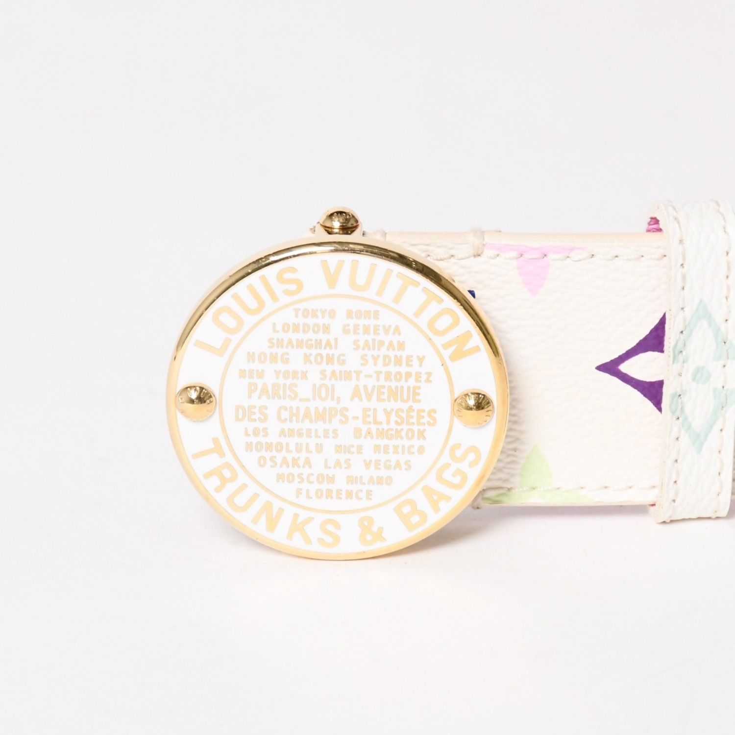 LOUIS VUITTON ルイヴィトン サンチュール ベルト M9627 PVC ホワイト