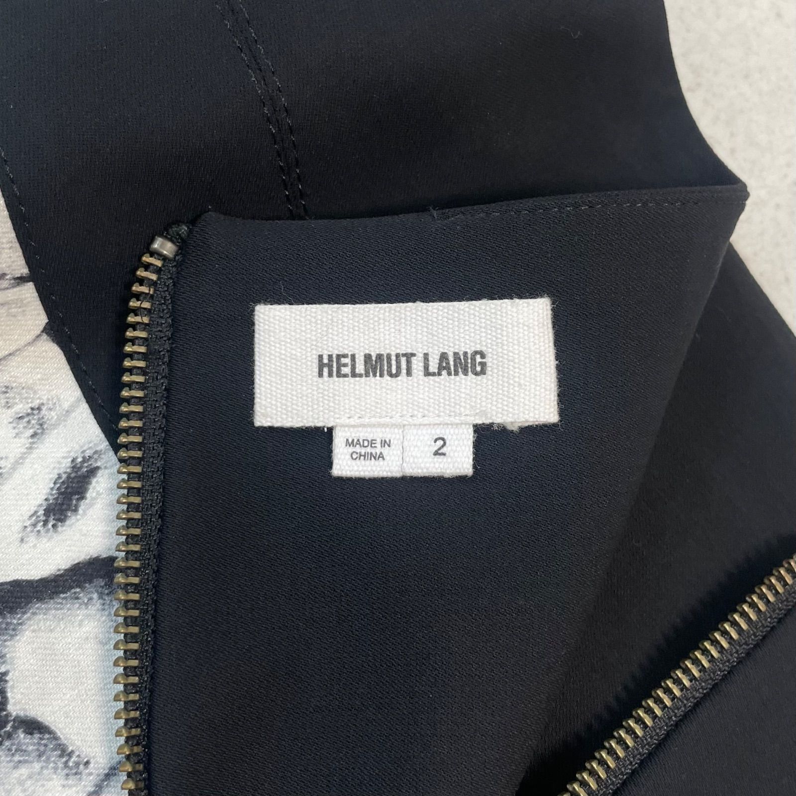 HELMUT LANG ヘルムートラング レイヤード風 アート柄 ミニスカート