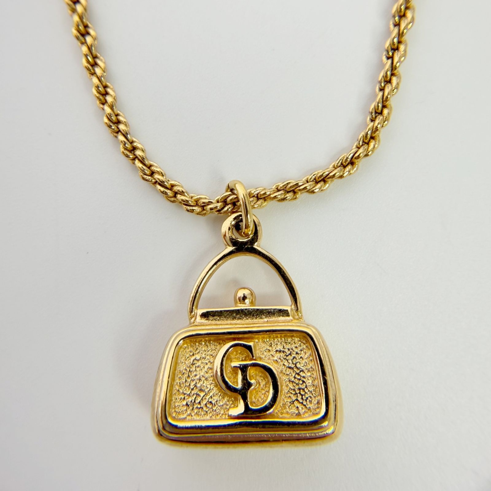 【中古】Christian Dior クリスチャン ディオール バッグモチーフ CDロゴ ネックレス メッキ ゴールド ヴィンテージ レディース HIBUOCHI VINTAGE hboc260705a08 11,376円