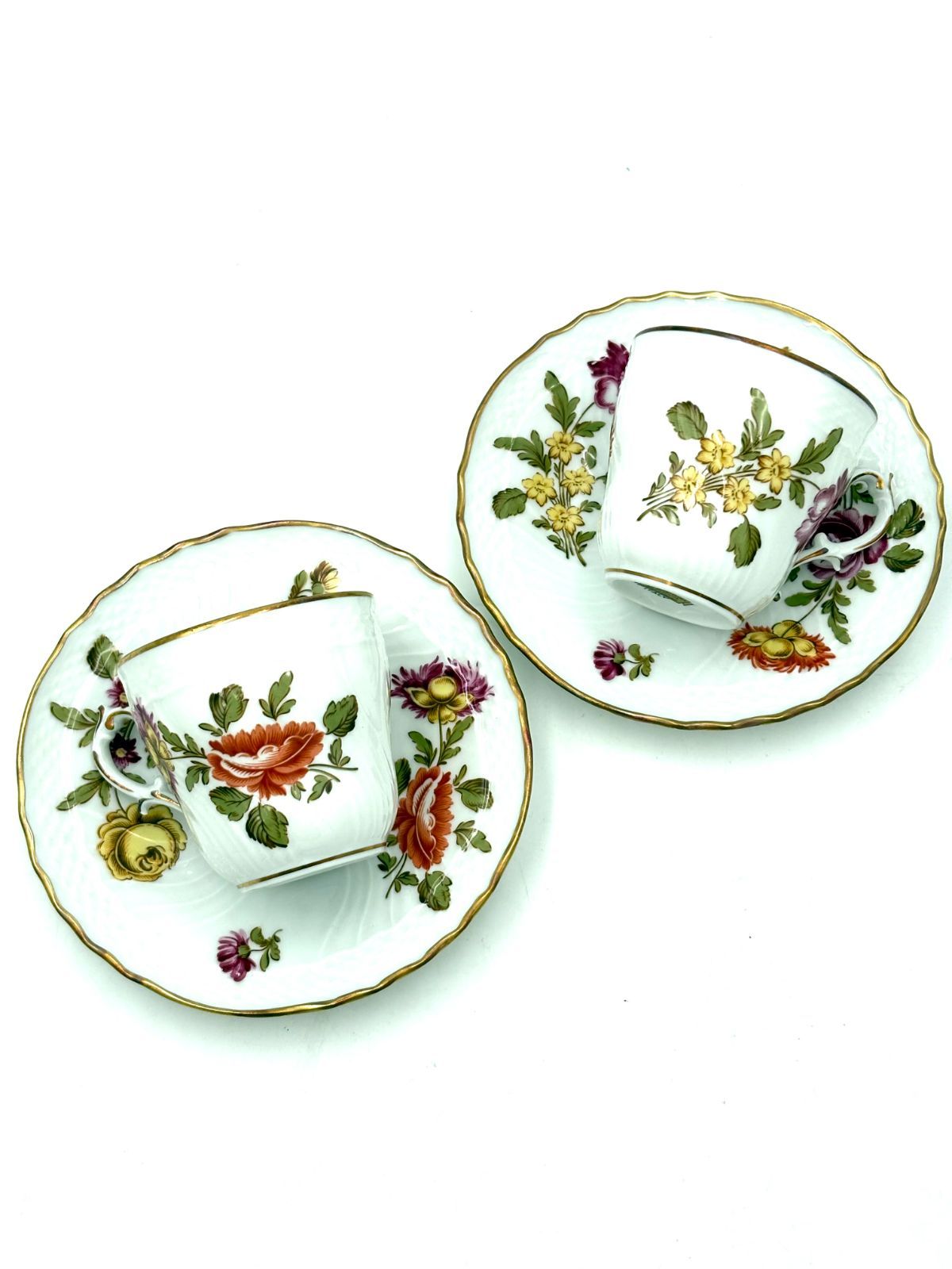 【希少】リチャードジノリ　RichardGinori　Fleurs par Donnibarozopi　デミタス　カップ＆ソーサー　2客セット