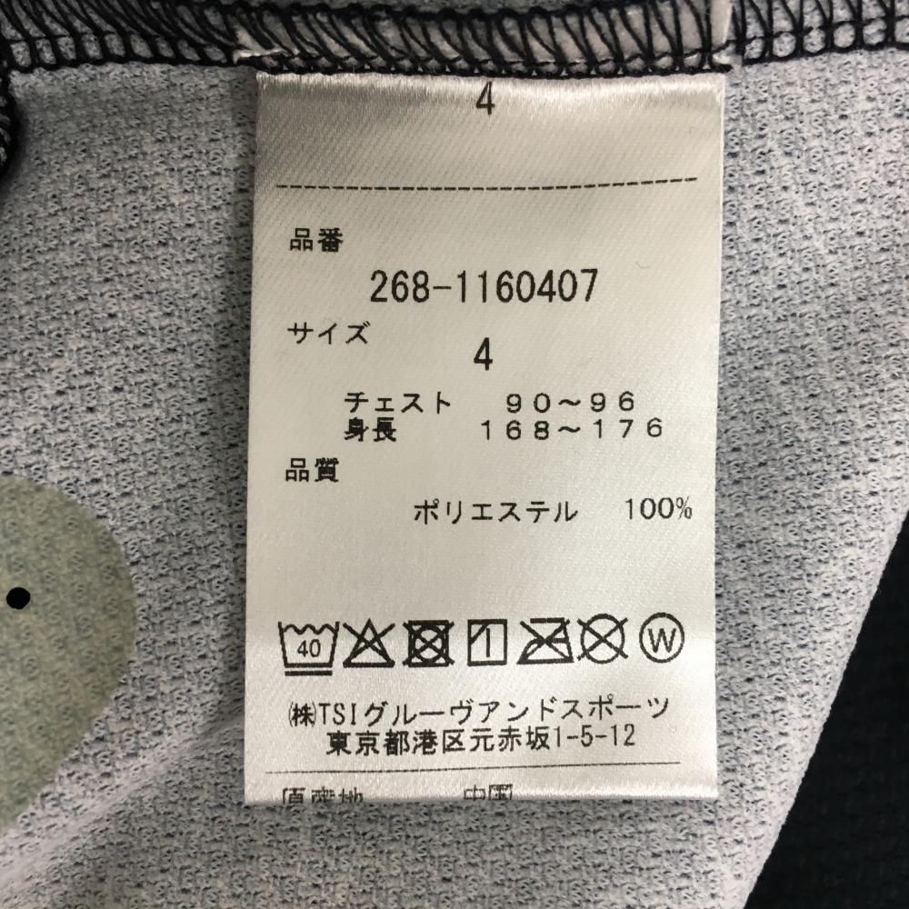 超美品】PGGパーリーゲイツ 半袖ポロシャツ ネイビー×白 身頃総柄