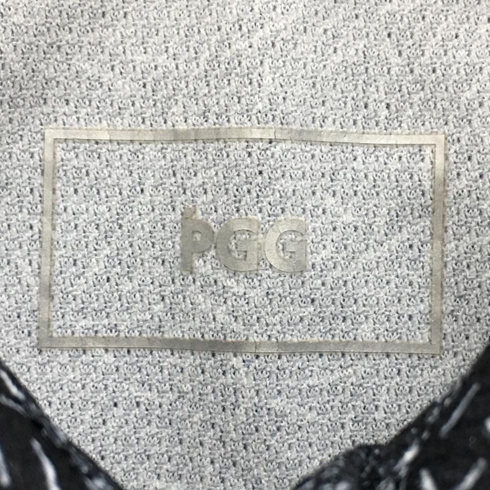 超美品】PGGパーリーゲイツ 半袖ポロシャツ ネイビー×白 身頃総柄