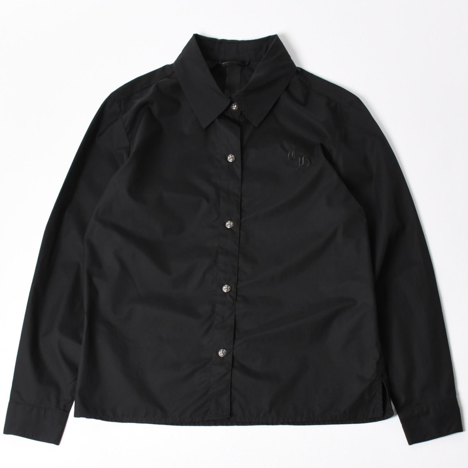 CHROME HEARTS ブラック長袖シャツ 新品未使用 CHROME HEARTS クロムハーツ 長袖シャツ サイズS クロス