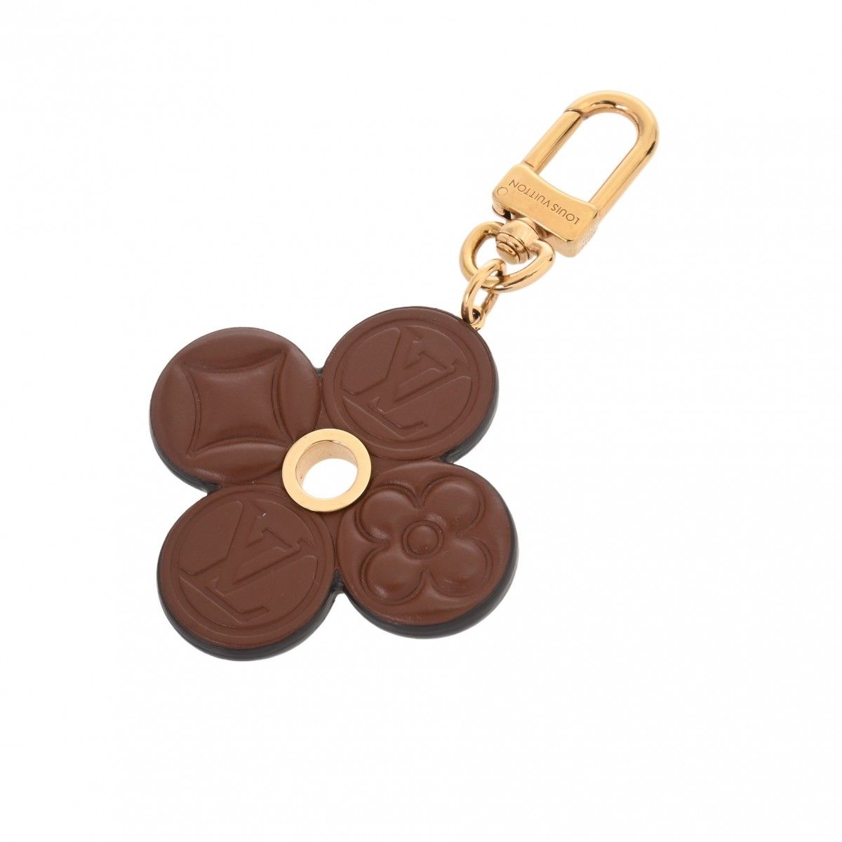 ルイヴィトン バッグチャーム　チョコレートフラワー ブラウン M02197 ユニセックス レザー キーホルダー 37,180円