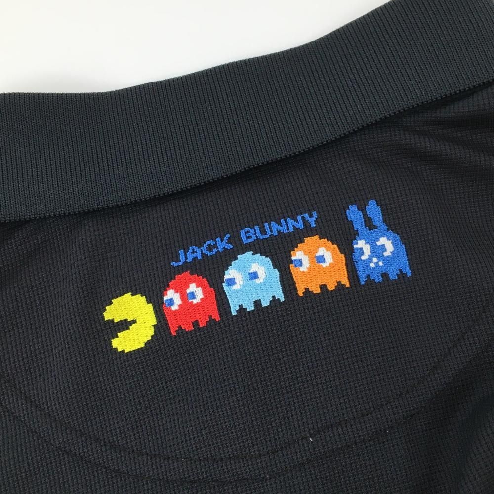 美品】ジャックバニー×パックマン 半袖ポロシャツ 黒 PAC-MAN 背