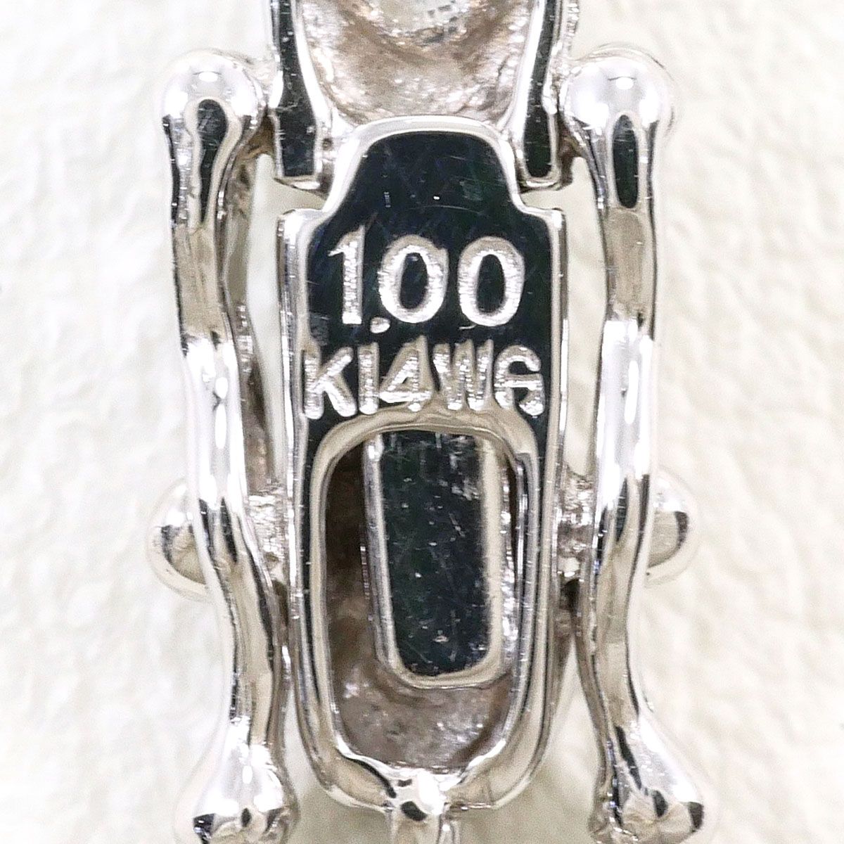 K14WG ブレスレット ダイヤモンド 1.00ct 鑑別書 総重量約4.1g 約18.5