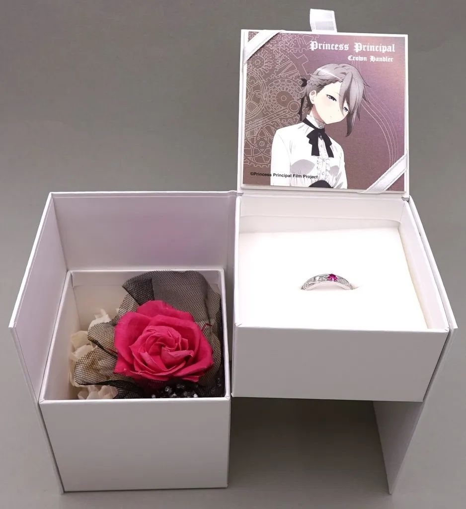 【中古】銀製品・指輪・アクセサリー アンジェ キャラクターモチーフリング＆ジュエリーケースセット 15号 「プリンセス・プリンシパル Crown Handler」