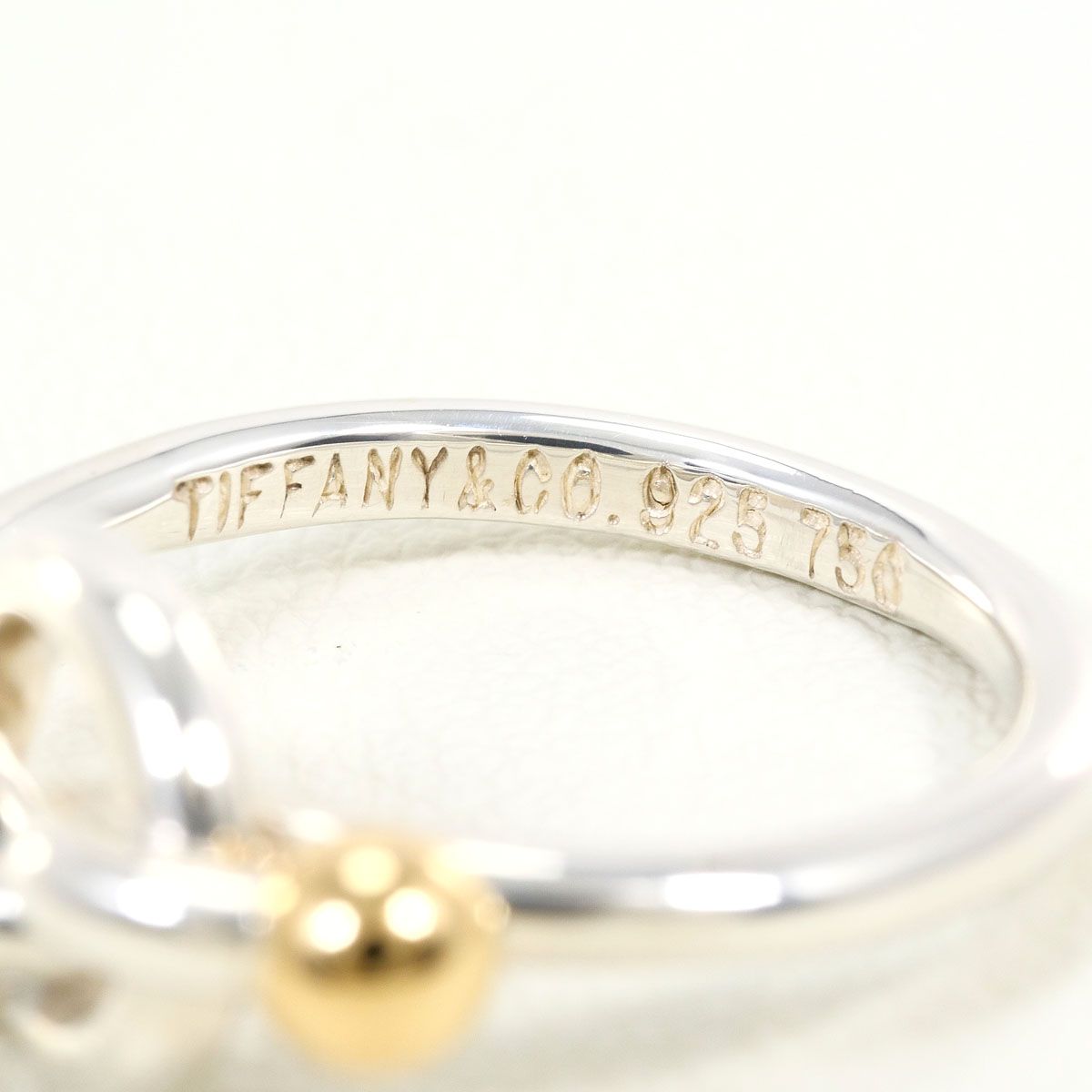 ティファニー TIFFANY&Co. ラブノット K18YG シルバー925 リング・指輪