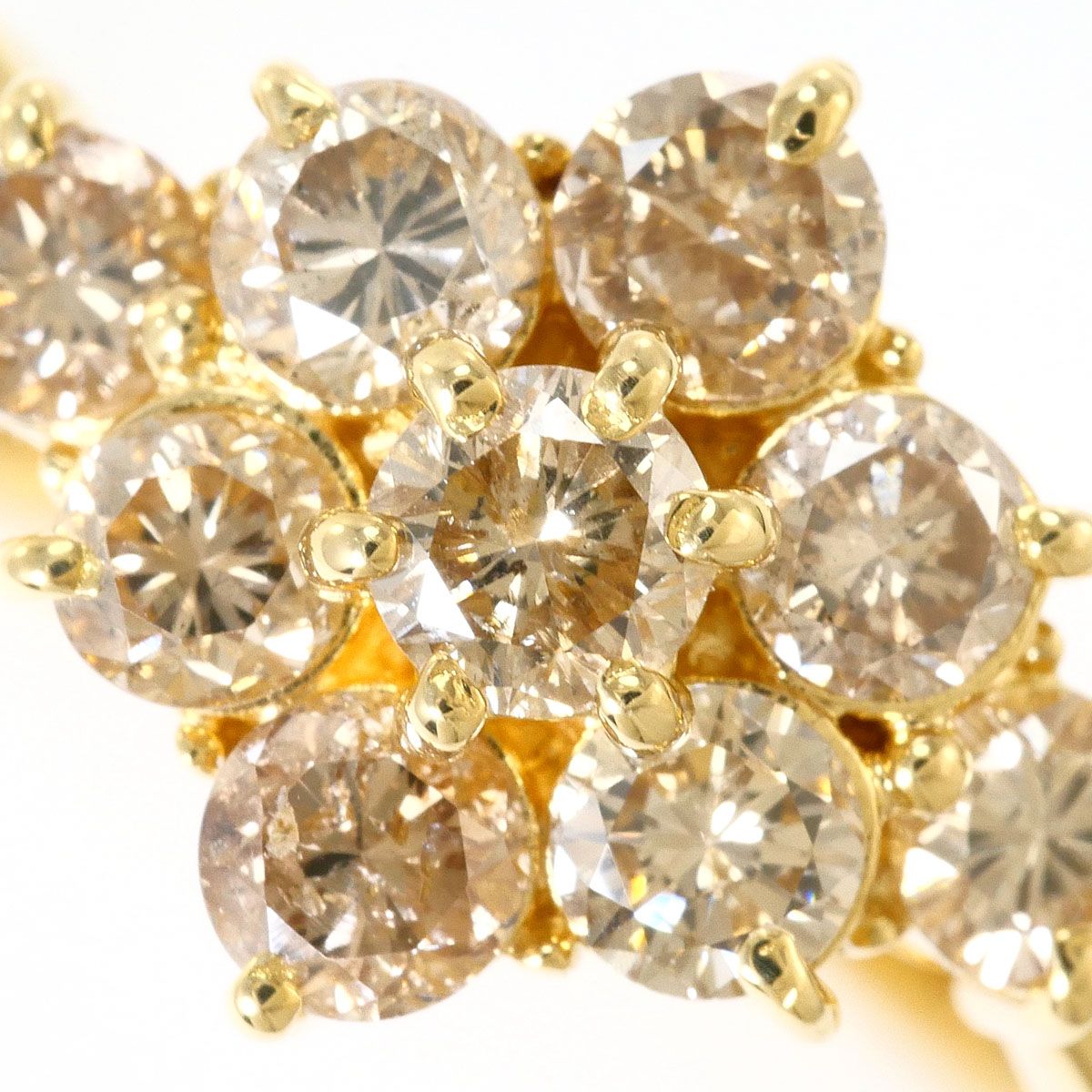 K18YG リング・指輪 17号 ダイヤモンド 1.00ct 鑑別書 総重量約3.8g