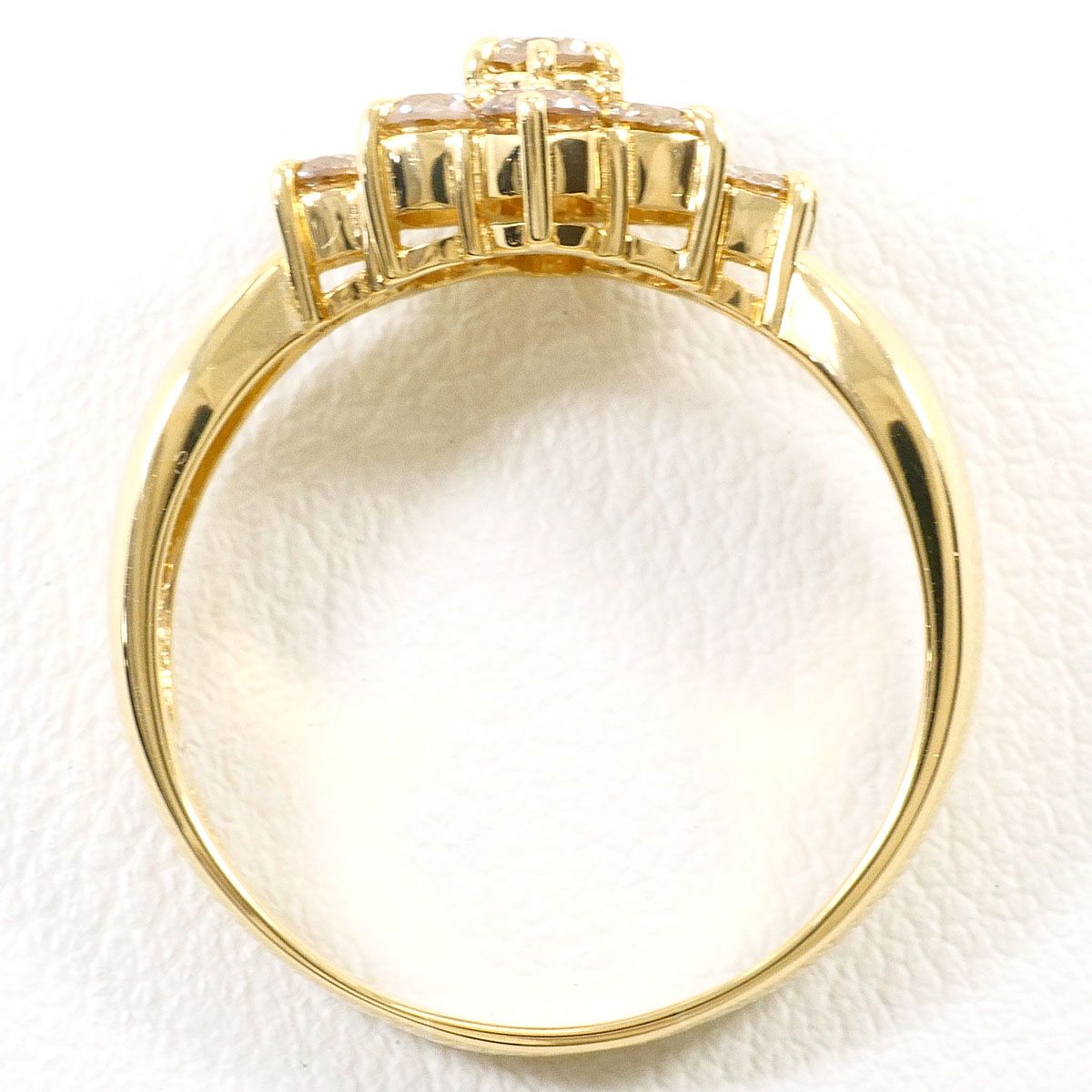 K18YG リング・指輪 17号 ダイヤモンド 1.00ct 鑑別書 総重量約3.8g